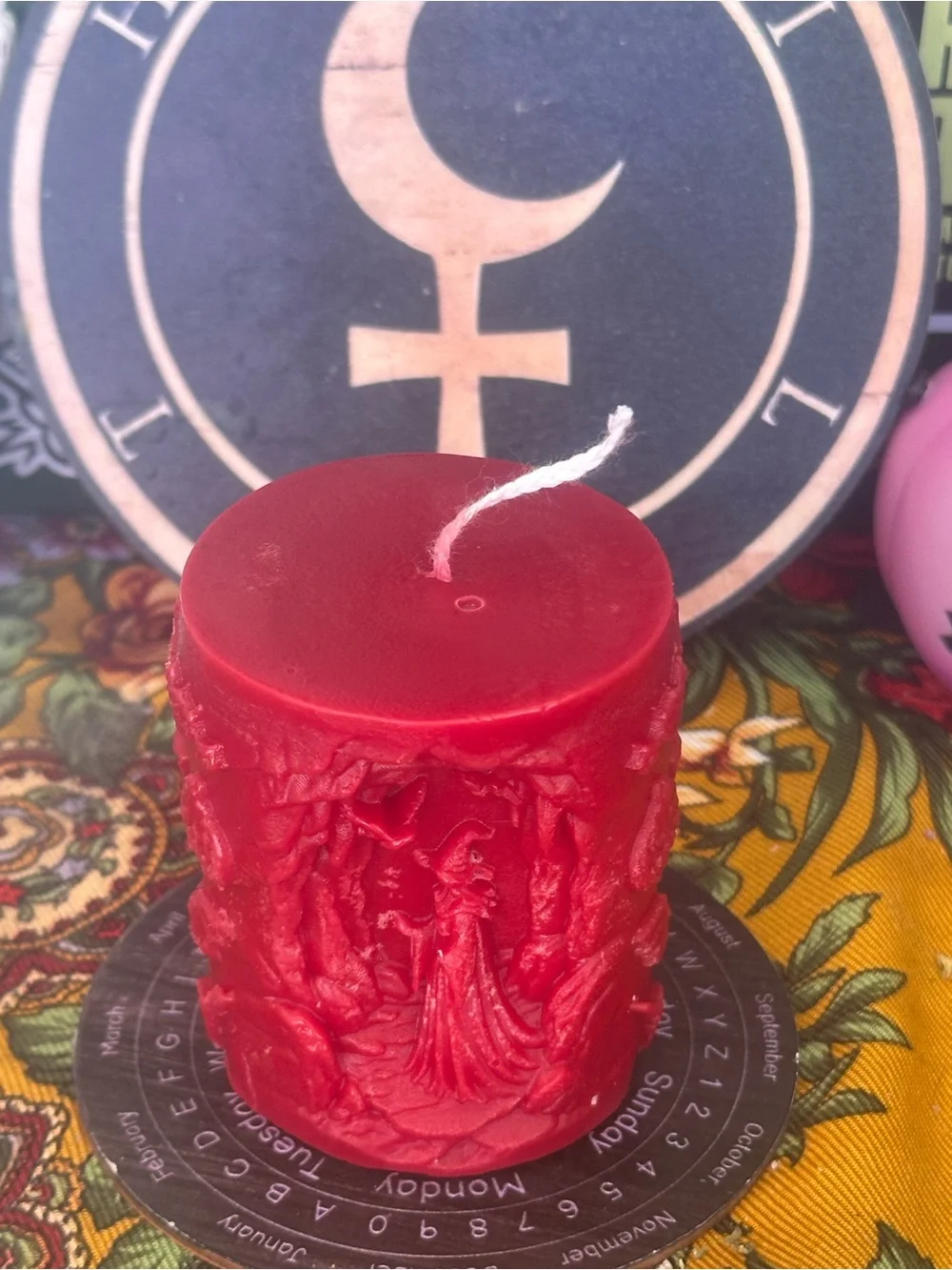 Red Storybook Witch Candle